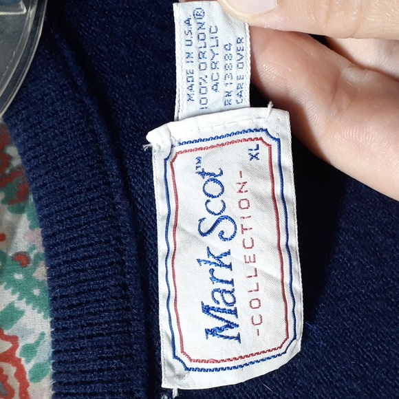 Mark Scot Collection Vintage Blue V-Neck Golf Vest, Size XL - Picture 6 of 8